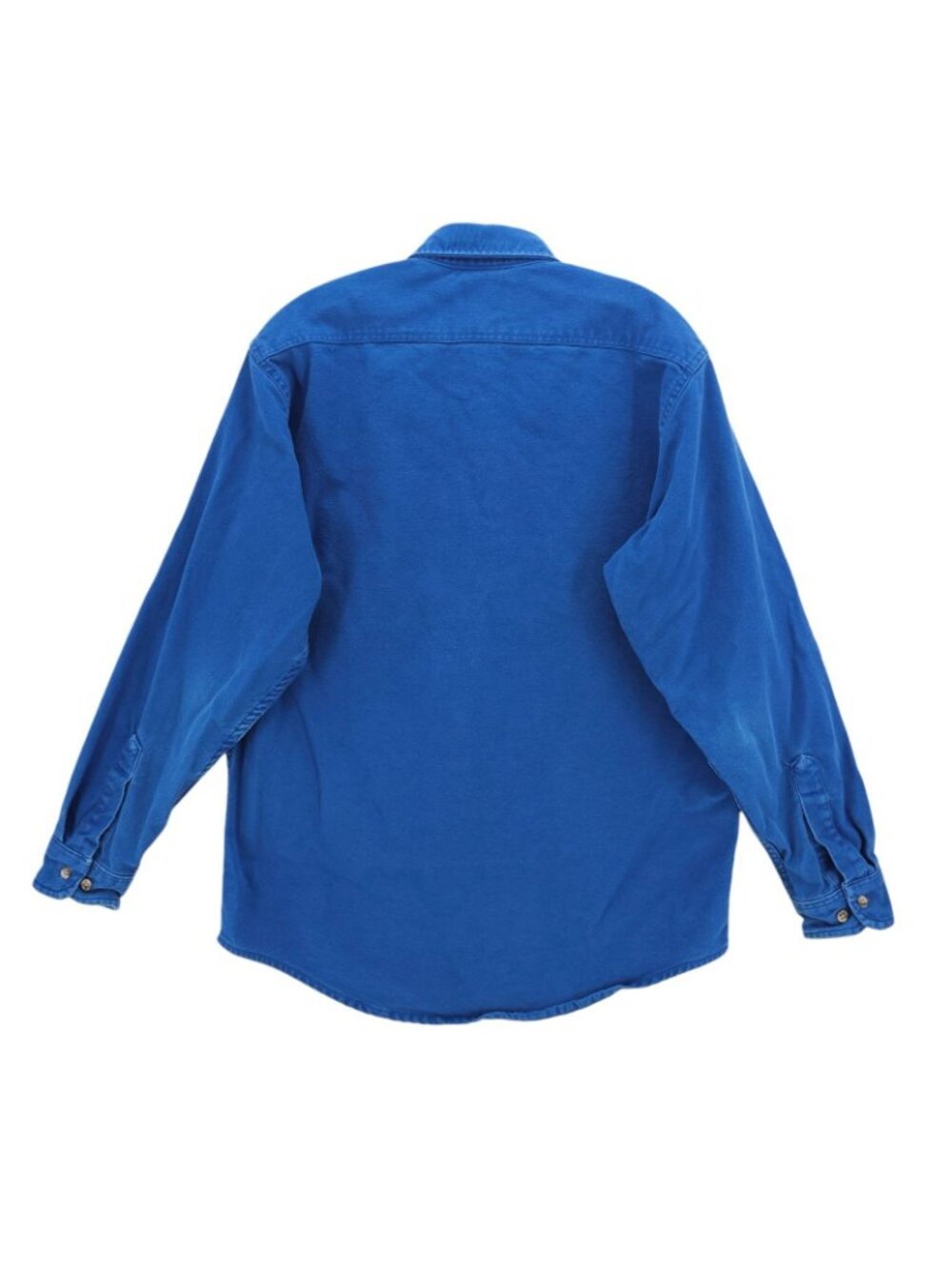 J PETERMAN Blue Chamois Shirt Thick Fabric Size Estimated LARGE - Picture 3 of 8